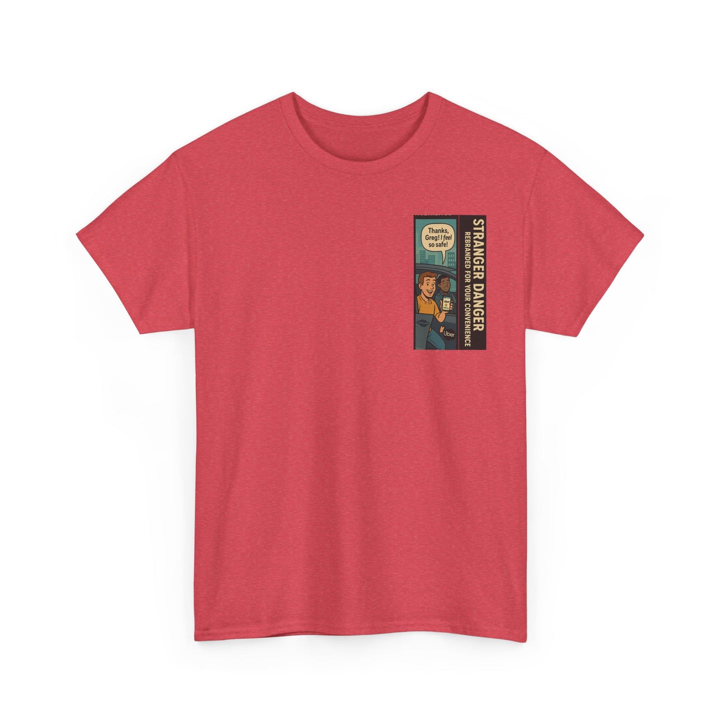 Stranger Danger Unisex Heavy Cotton Tee - Fun Vintage Graphic T-Shirt