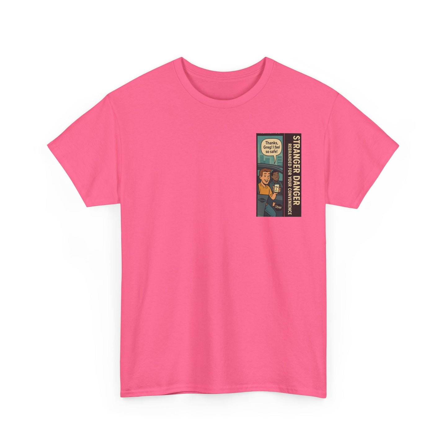 Stranger Danger Unisex Heavy Cotton Tee - Fun Vintage Graphic T-Shirt