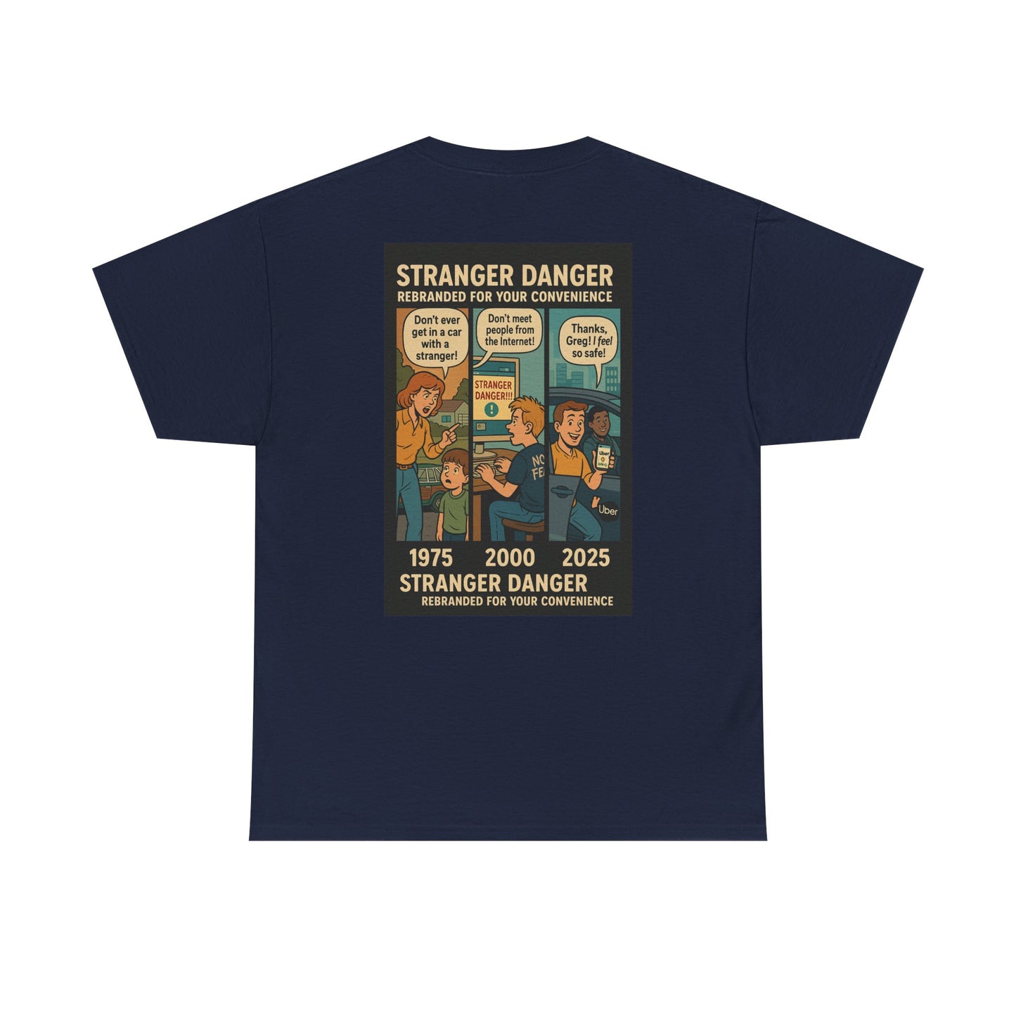 Stranger Danger Unisex Heavy Cotton Tee - Fun Vintage Graphic T-Shirt