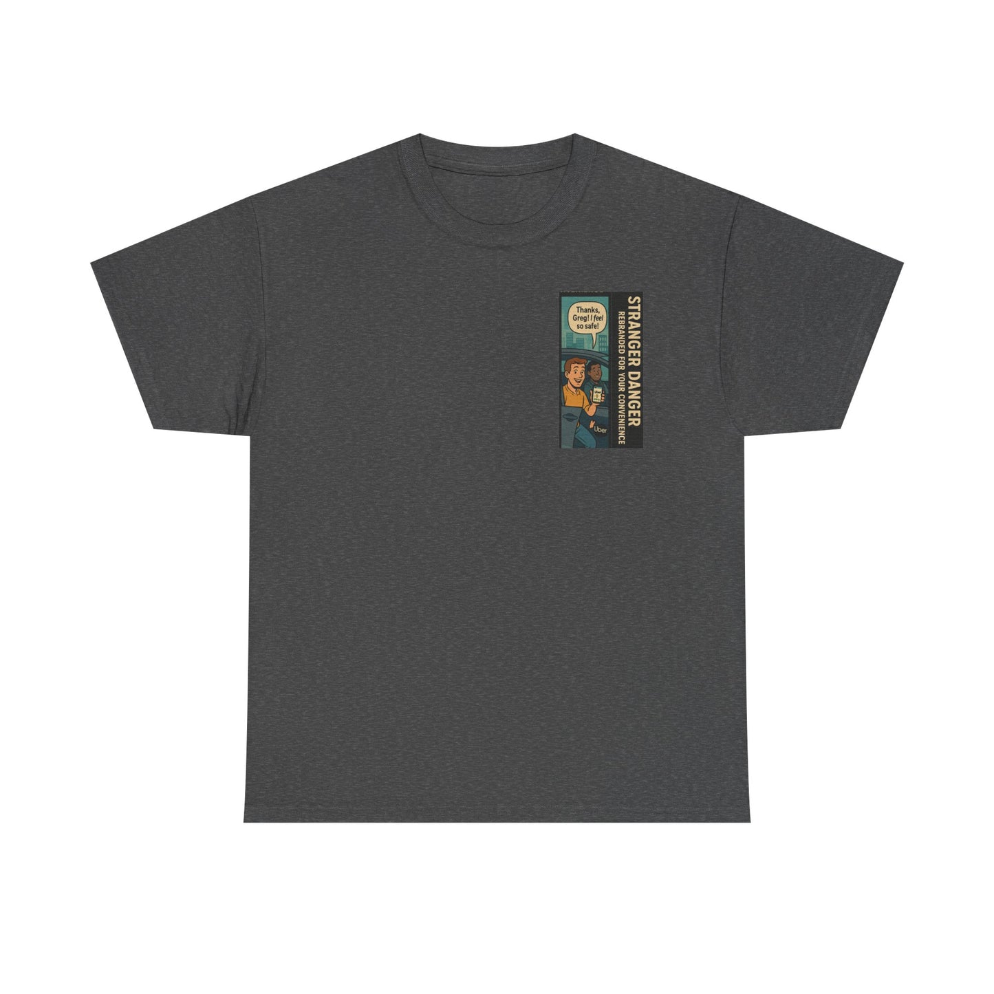 Stranger Danger Unisex Heavy Cotton Tee - Fun Vintage Graphic T-Shirt