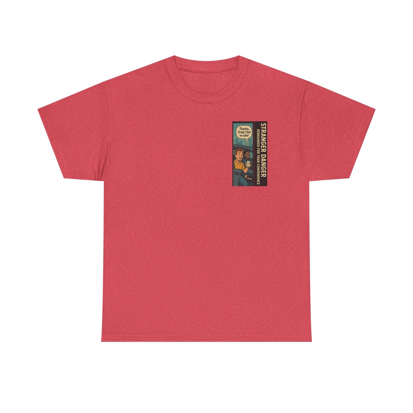 Stranger Danger Unisex Heavy Cotton Tee - Fun Vintage Graphic T-Shirt