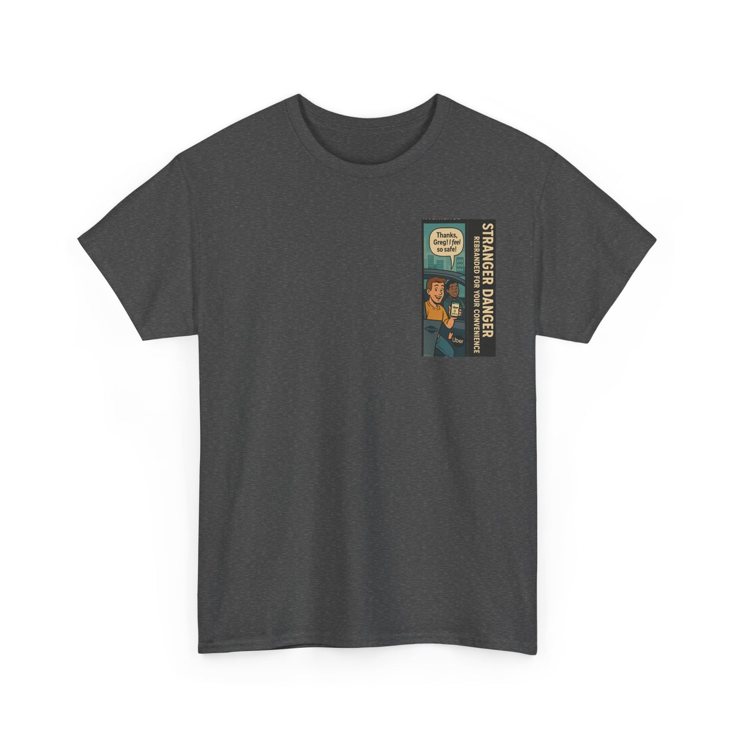Stranger Danger Unisex Heavy Cotton Tee - Fun Vintage Graphic T-Shirt