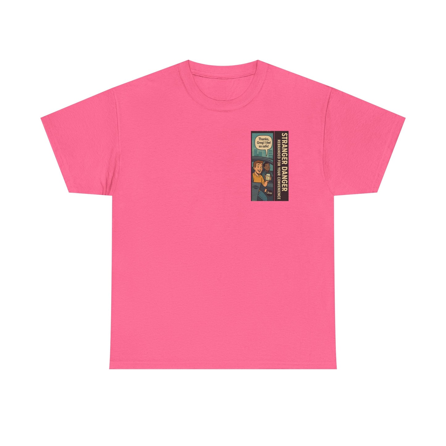Stranger Danger Unisex Heavy Cotton Tee - Fun Vintage Graphic T-Shirt