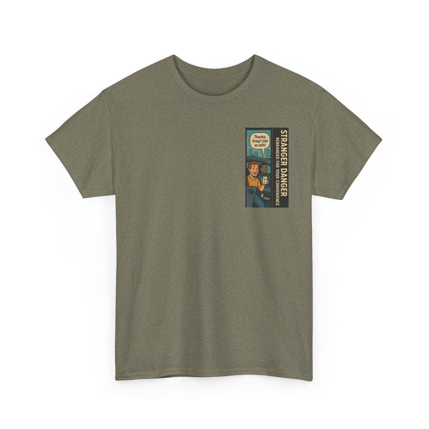 Stranger Danger Unisex Heavy Cotton Tee - Fun Vintage Graphic T-Shirt