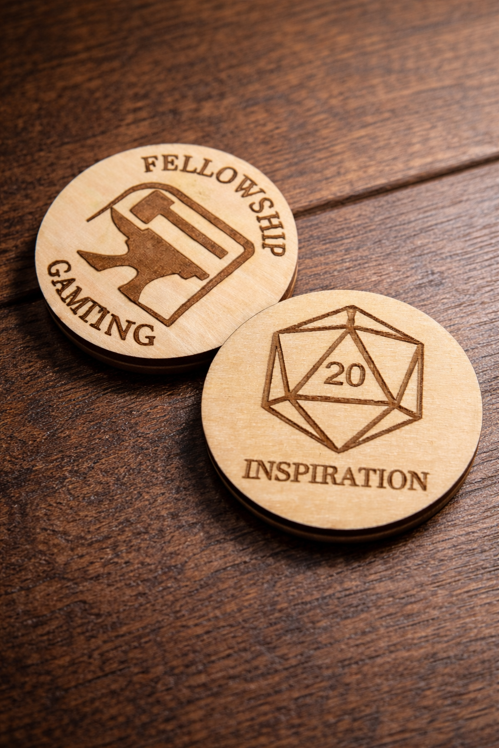 NFC Enabled Wood Coin