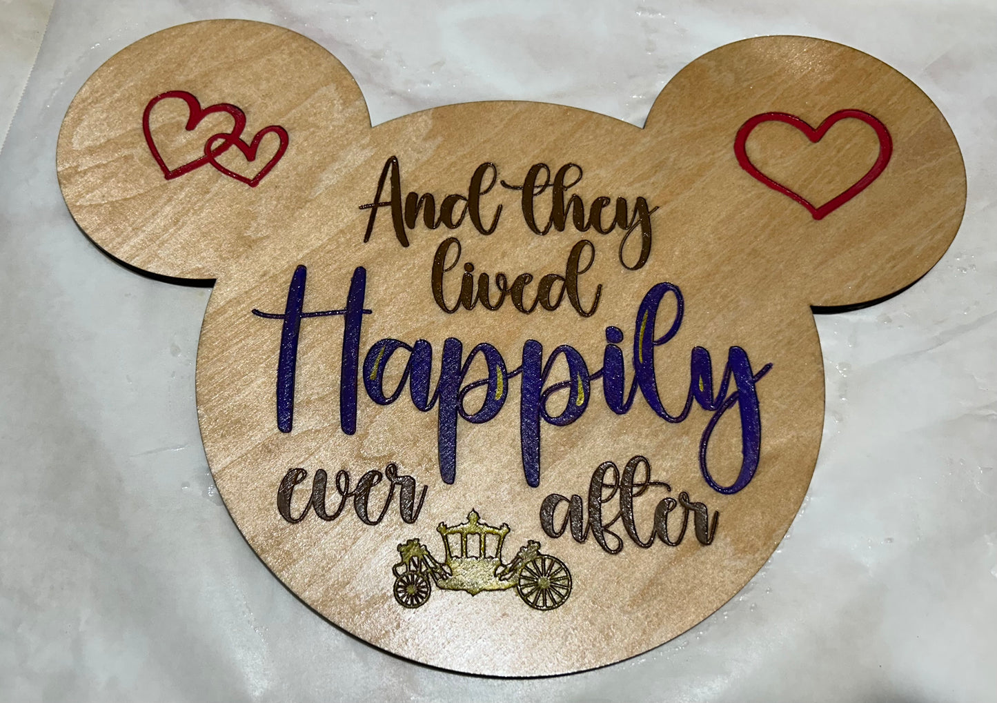 Wooden Sign - And They Lived Happily Ever After