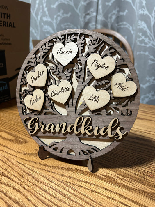 Grandkids Family Tree - Personalize with your names